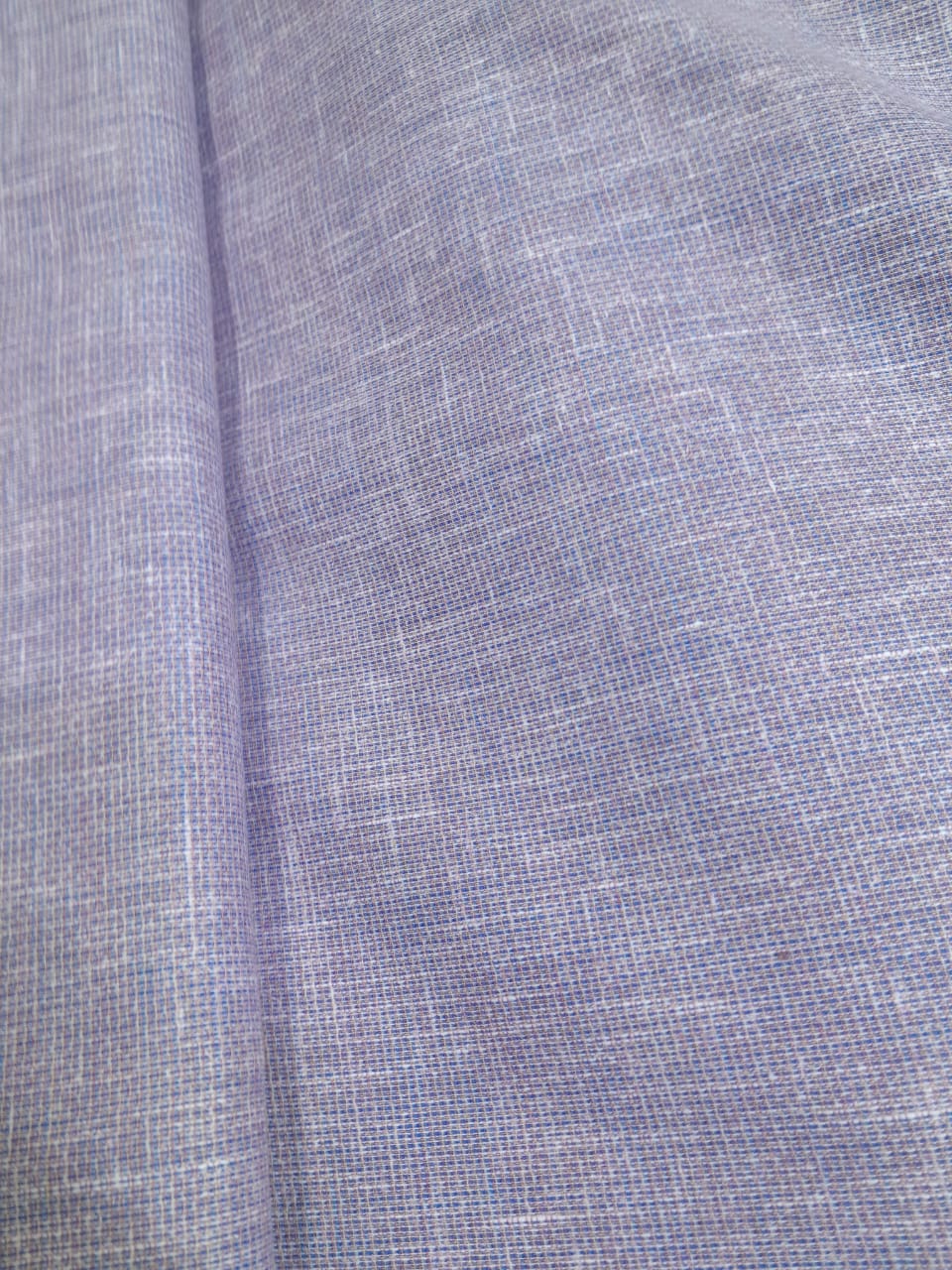 Lavender Mélange Chambray Cotton Blend Fabric – Soft Finish for Shirts & Kurtas”