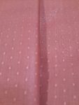 Peach Dobby Fabric – Vertical Dotted Stripe Pattern