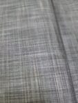 Grey Yarn-Dyed Poly-Viscose Suiting Fabric – Crosshatch Weave for Formal Trousers & Blazers”