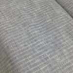 “Grey Slub Cotton-Linen Blend Fabric with Woven White