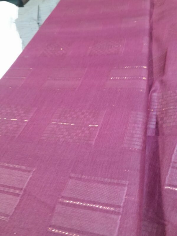 Jacquard Textured Fabric – Plum Color with Geometric Box Design”