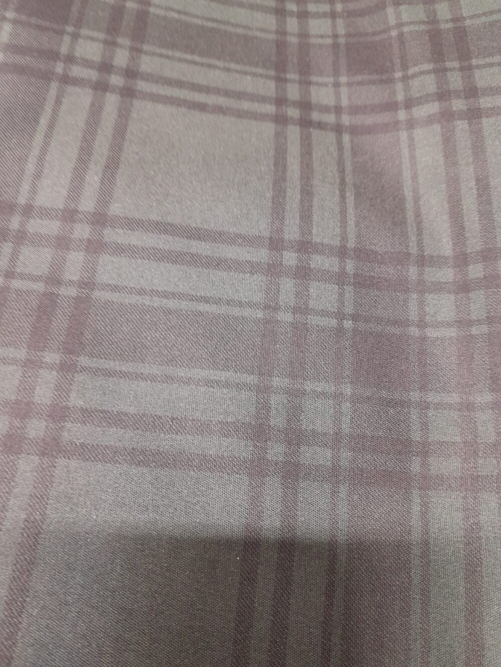 Men’s Twill Cotton Shirt Piece – Dusty Mauve & Grey Check Fabric