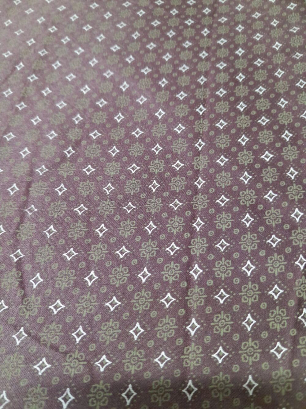 Maroon Printed Shirt Fabric – Floral & Diamond Motif Design (Poly Cotton Blend)”