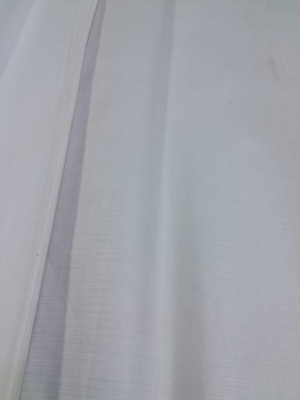 White Formal Self-Stripe Cotton Shirt Fabric – Premium Office Wear Material”