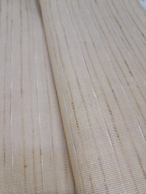 Beige Handwoven Look Cotton Jute Blend Fabric –
